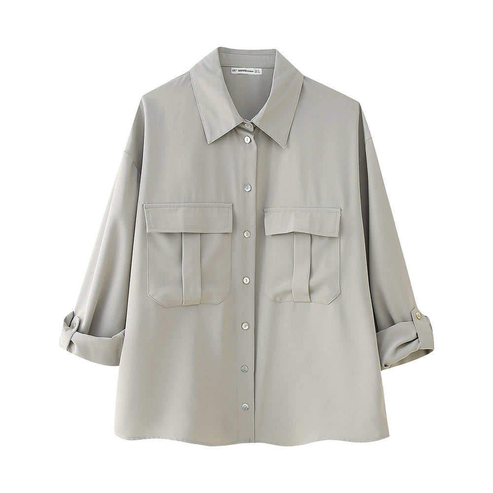 Damen Lockere Blusenjacke und weite Culotte im Set Shop Nory