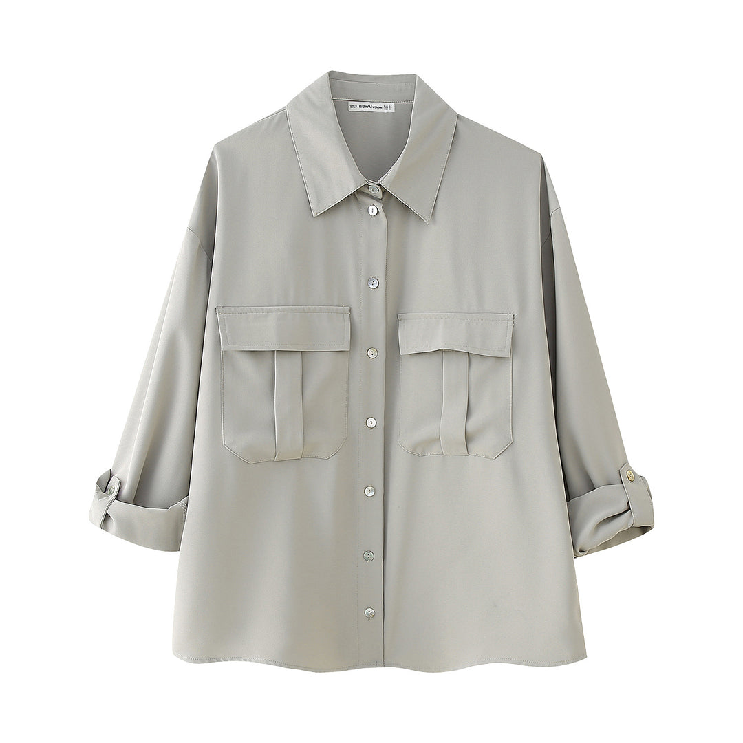 Damen Lockere Blusenjacke und weite Culotte im Set Shop Nory