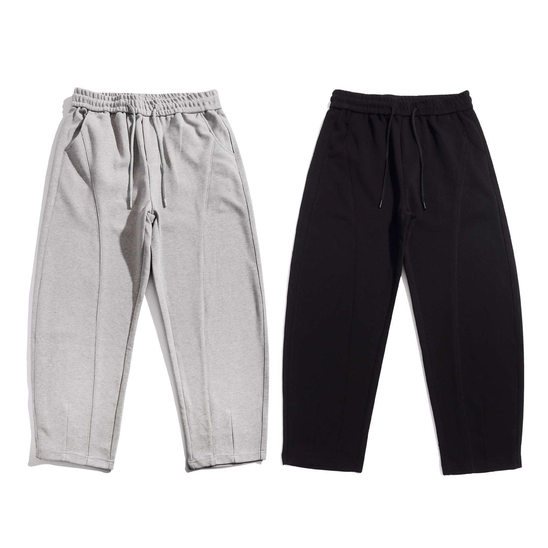 Damen Cropped-Joggerhose mit Ziernähten, hohem Elastikbund und Eingrifftaschen Shop Nory