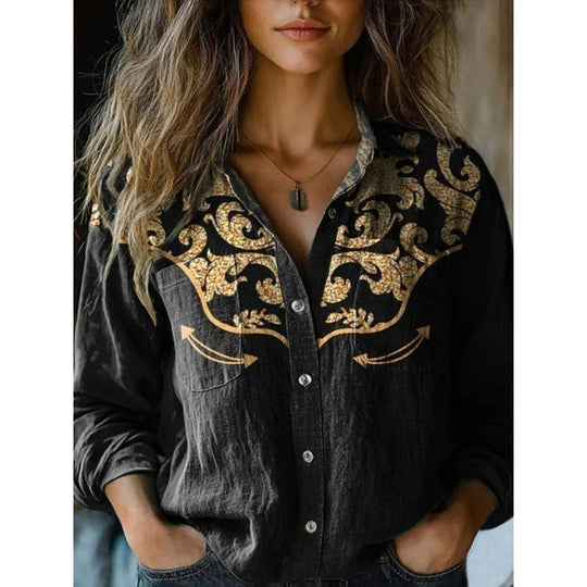 Damen Modische Bluse mit Paisleymuster Shop Nory