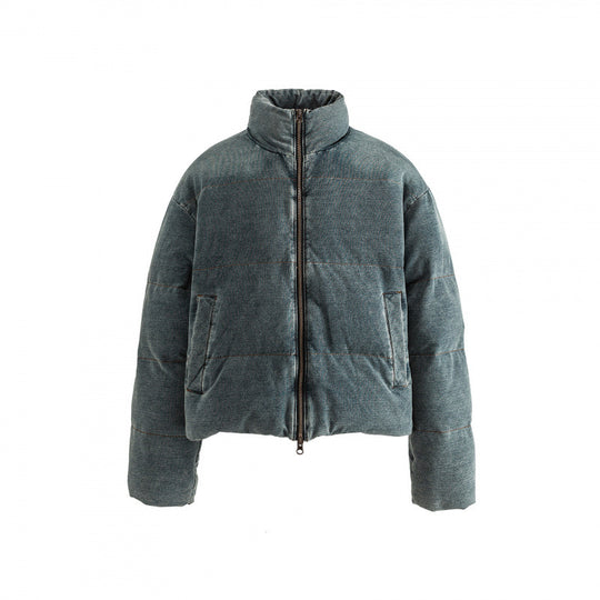 Damen Kurz geschnittene wattierte Cord‑Steppjacke im Boxy‑Cut mit Stehkragen Shop Nory