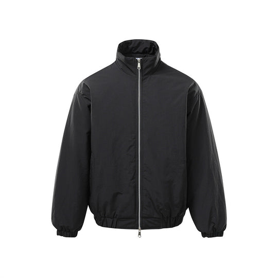 Unisex Boxy-Zipblousonjacke mit winddichter Microfaserhülle, hohem Stehkragen und Zweiwege-Reißverschluss Shop Nory
