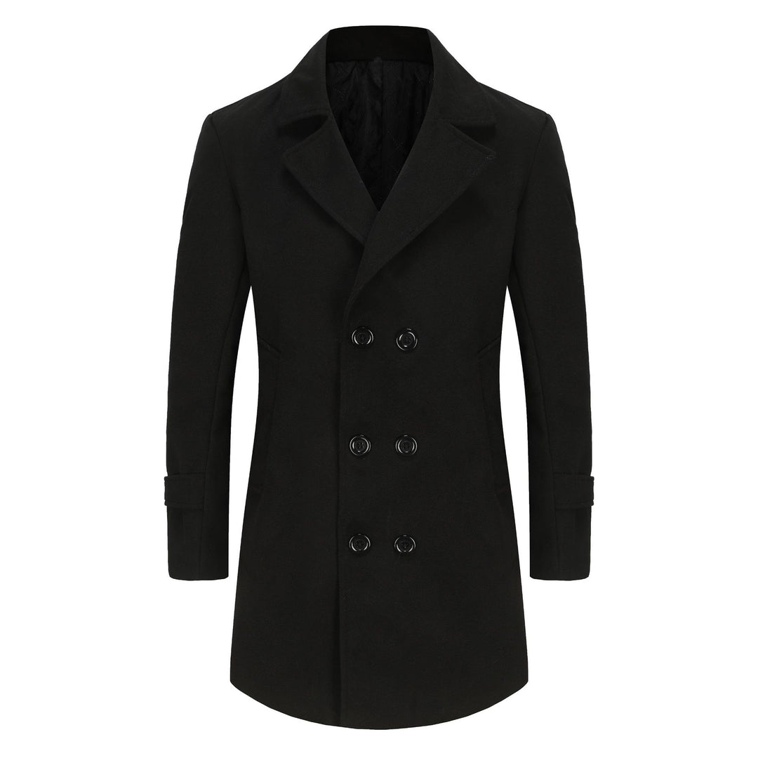 Herren Doppelreihiger City Mantel aus Wollmix mit taillierter Silhouette Shop Nory