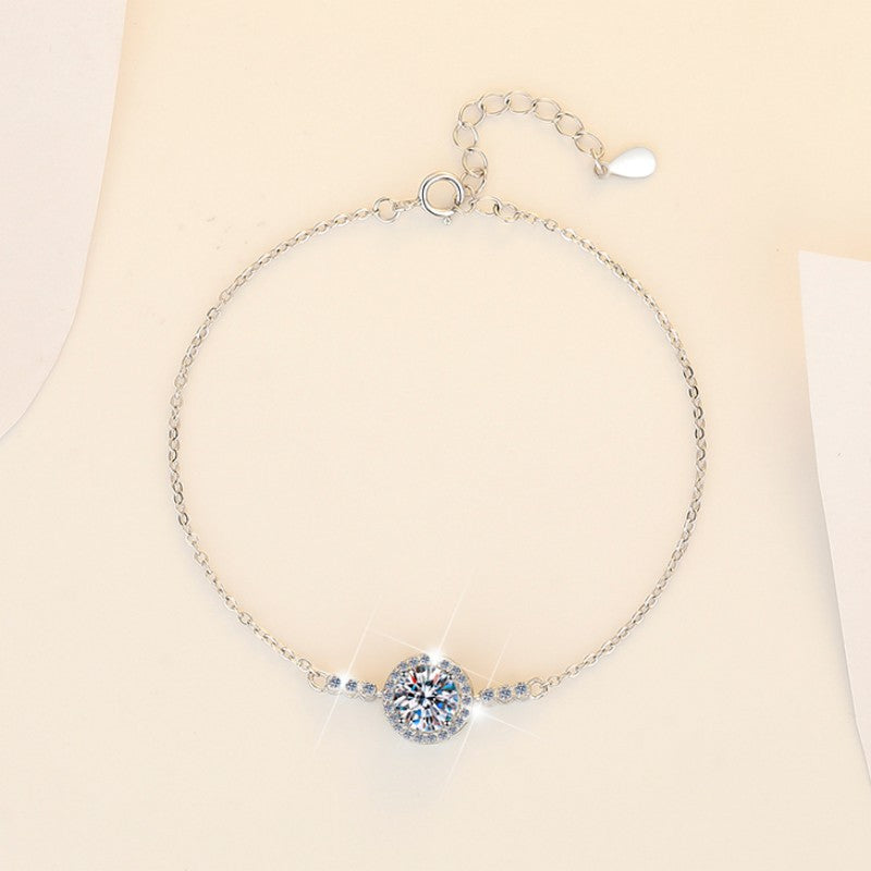 Damen filigranes Armband mit funkelndem Kristall und Zirkonia Shop Nory