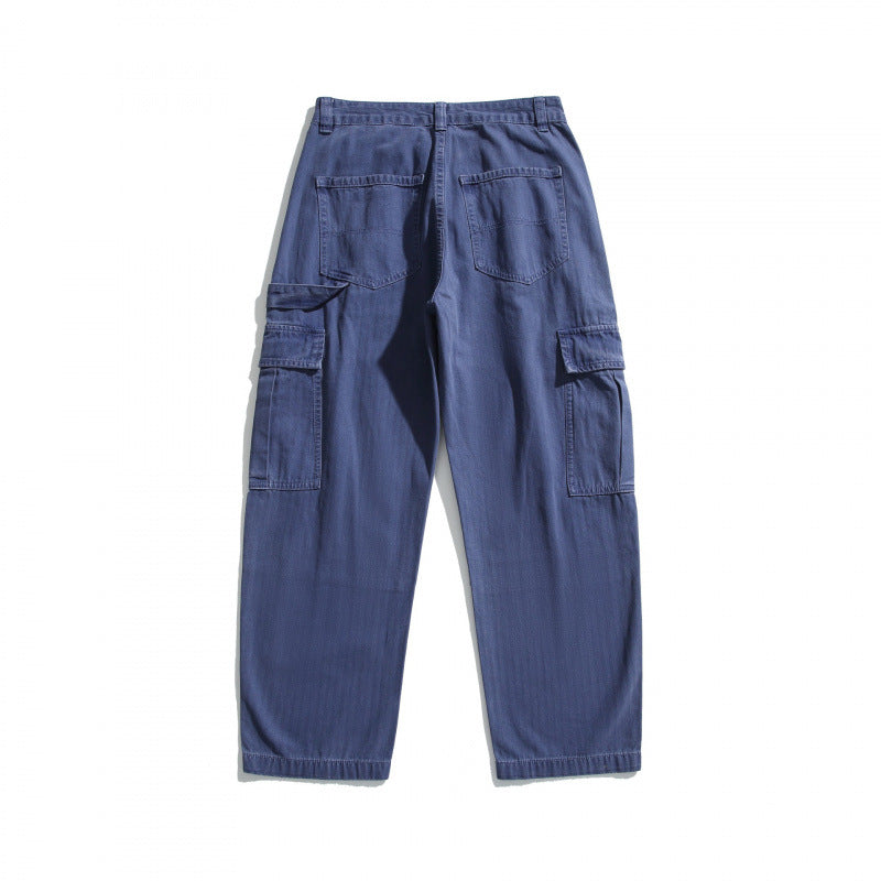 Herren Relaxed-Fit Carpenter-Cargo-Hose aus leichtem Canvas mit aufgesetzten Klappentaschen Shop Nory