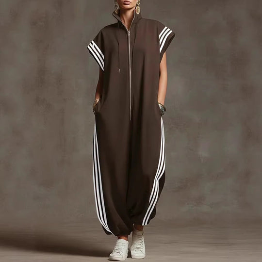 Damen Stylish Jumpsuit mit modernen Kontrasten Shopnory