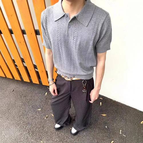 Herren Strick-Polohemd aus hochwertiger Baumwolle Shop Nory