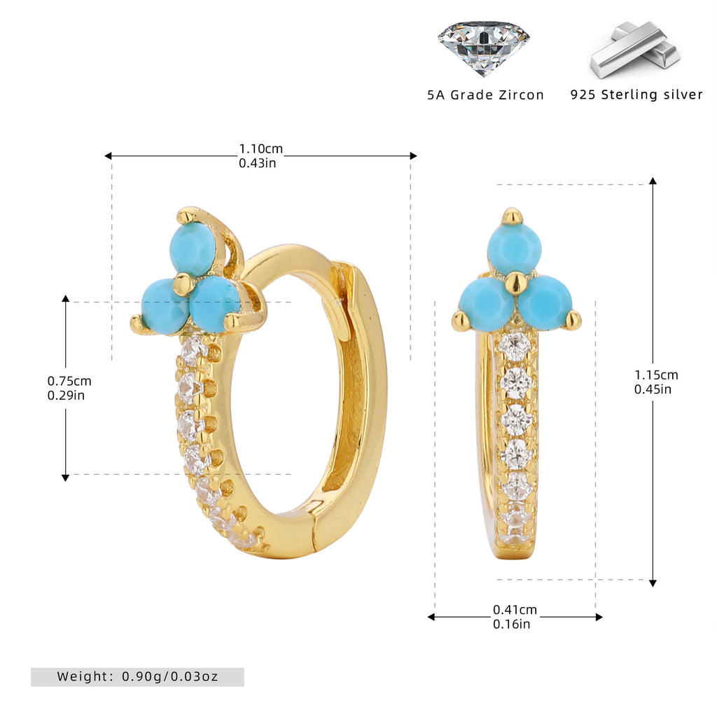 Damen Ohrhänger mit glitzerndem Zirkonmotiv und hochwertigem 925 Sterling Silber Shop Nory