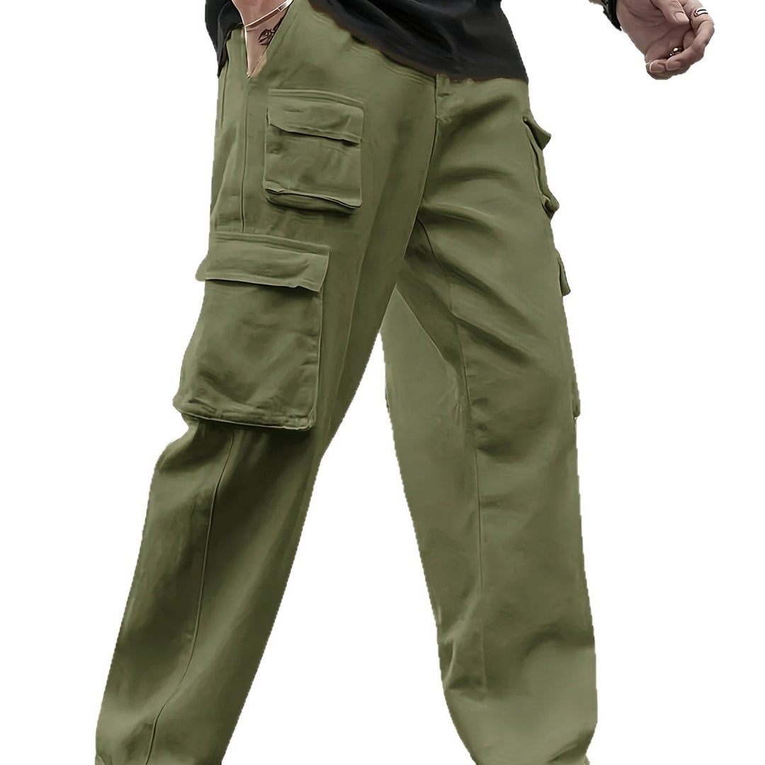 Herren Multifunktionale Cargo-Hose mit mehreren Klapptaschen und geradem Bein Shop Nory
