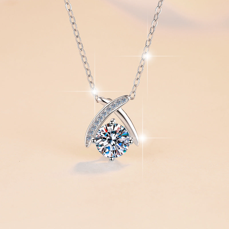 Damen elegante Halskette mit exquisitem Kristall-Anhänger Shop Nory