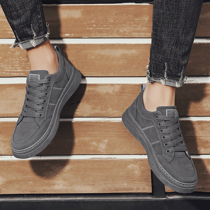 Herren Niedrige Velours‑Freizeit‑Sneaker mit gepolstertem Fersenkragen und dezenter Nahtstruktur Shopy Nory