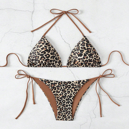 Damen Triangel-Bikini mit aufregendem Animal-Print