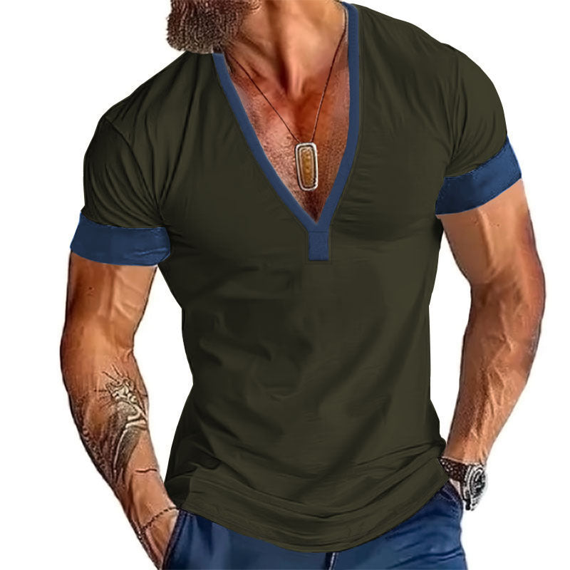 Herren modernes V-Ausschnitt T-Shirt
