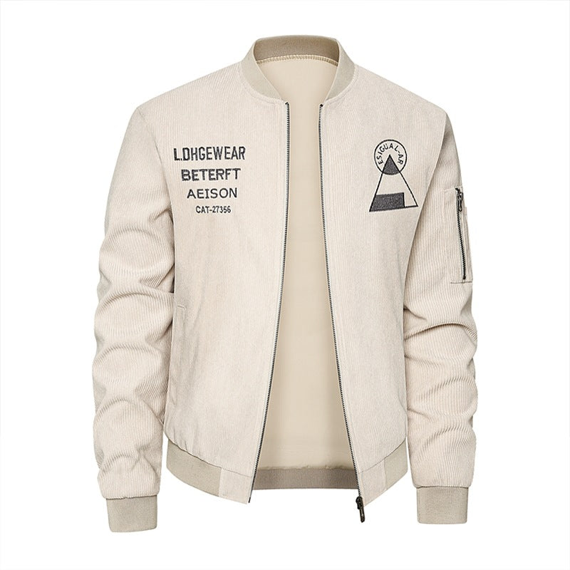 Herren Modische Cord Bomberjacke Shop Nory