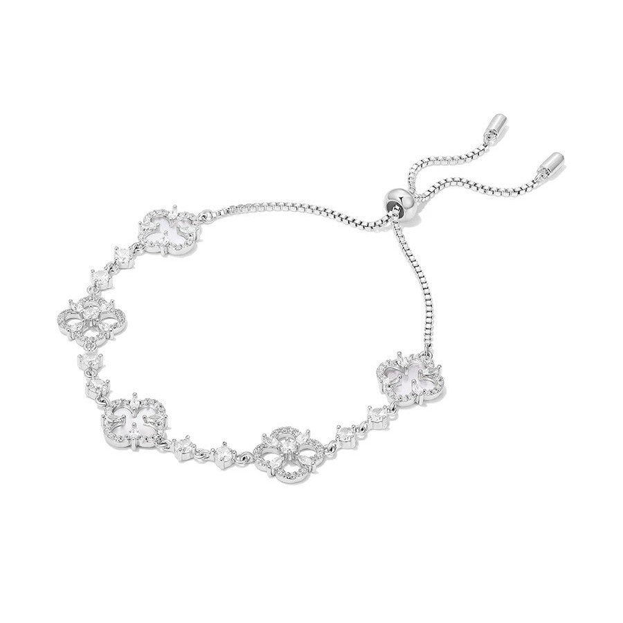 Damen Armband mit funkelnden Blumenmotiven und eleganter Detailverarbeitung Shop Nory
