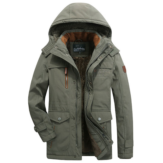 Herren winddichter Freizeitparka mit kuscheliger Teddyfleece‑Innenschicht und Multifunktionstaschen Shop Nory