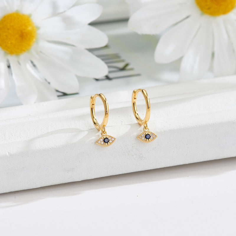 Damen Ohrhänger mit schützendem Auge und funkelnden Zirkonia Shop Nory