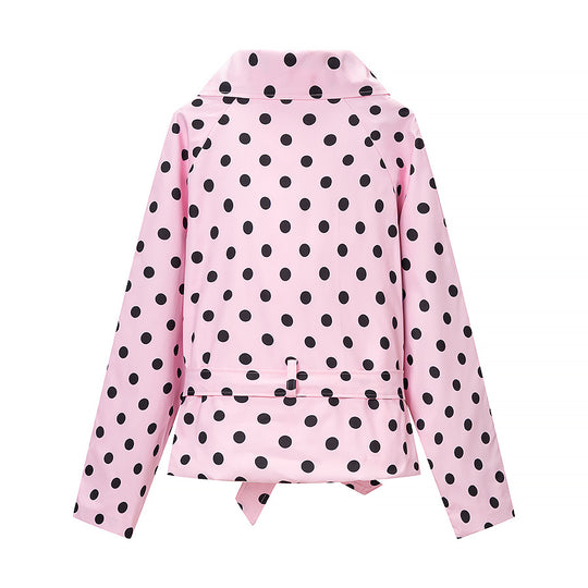 Damen Gepunkteter Trenchcoat-Style mit Bindegürtel und Ballonärmeln Shop Nory