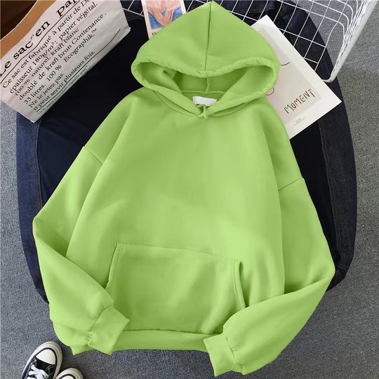 Damen nan weicher Oversize-Kapuzenpullover mit asymmetrischem Saum Kängurutasche und überschnittener Schulter Shop Nory