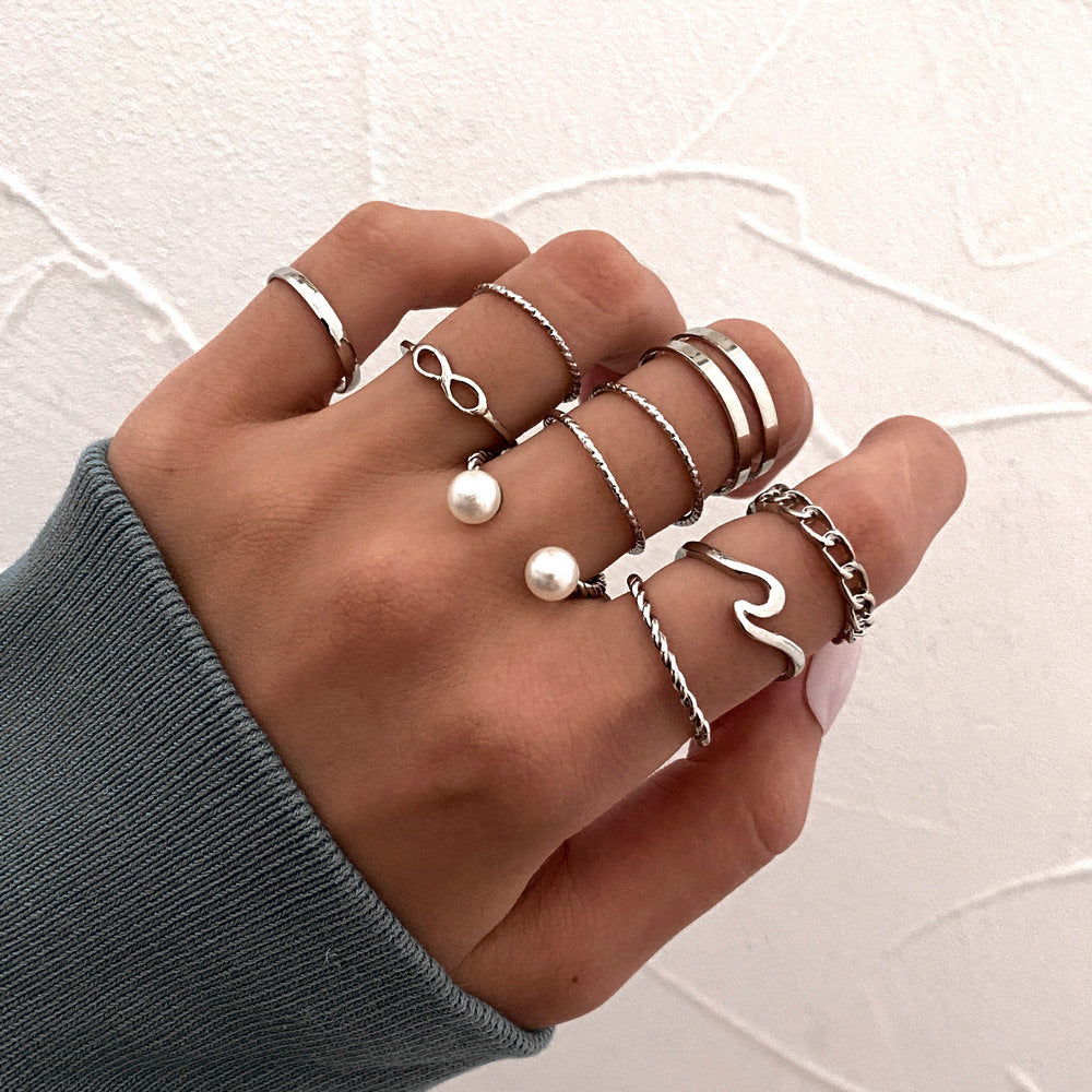 Damen stilvolles Ring-Set mit eleganten und kreativen Designs Shop Nory