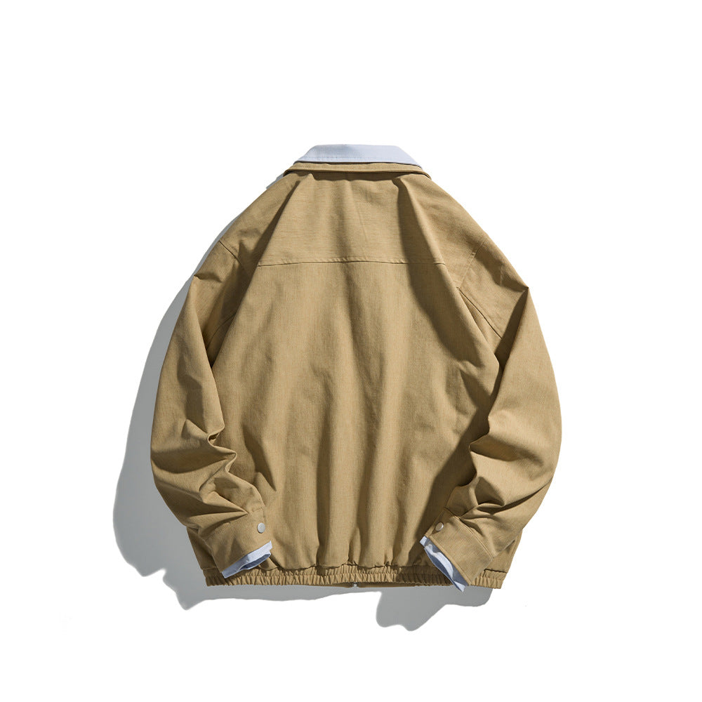 Herren Kurzjacke im Boxy‑Cut aus robustem Canvas mit kontrastierendem Umlegekragen Shop Nory