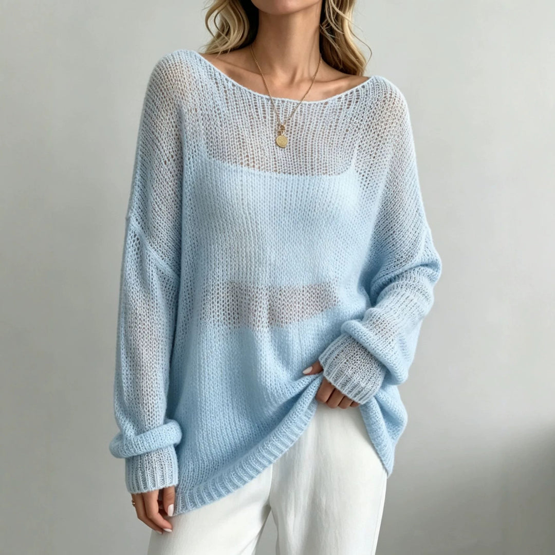 Damen Oversize Strickpullover mit transparentem Mohair‑Effekt Shop Nory
