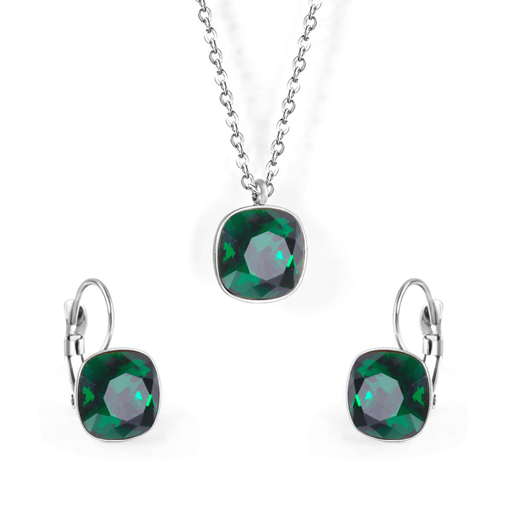Damen Schmuckset mit exquisiten rosa Kristallen Shop Nory