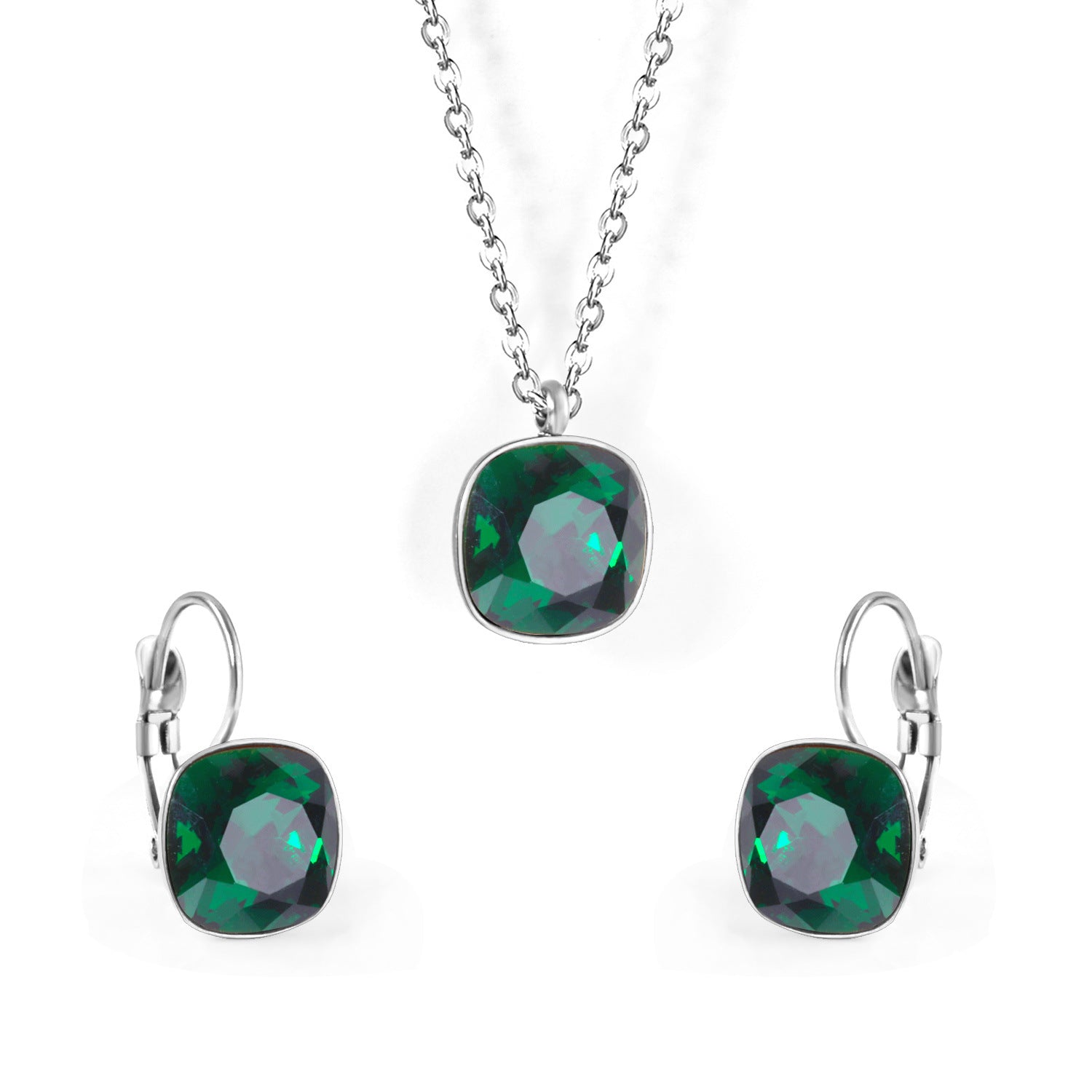 Damen Schmuckset mit exquisiten rosa Kristallen Shop Nory