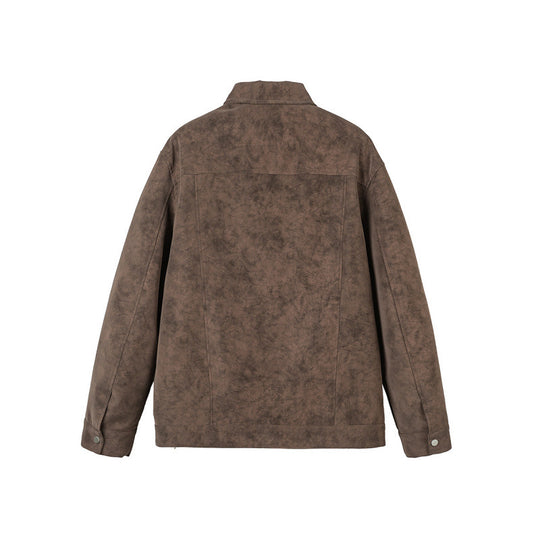 Herren Kurzjacke aus Velourslederimitat mit Metall-Knebelverschlüssen Shop Nory
