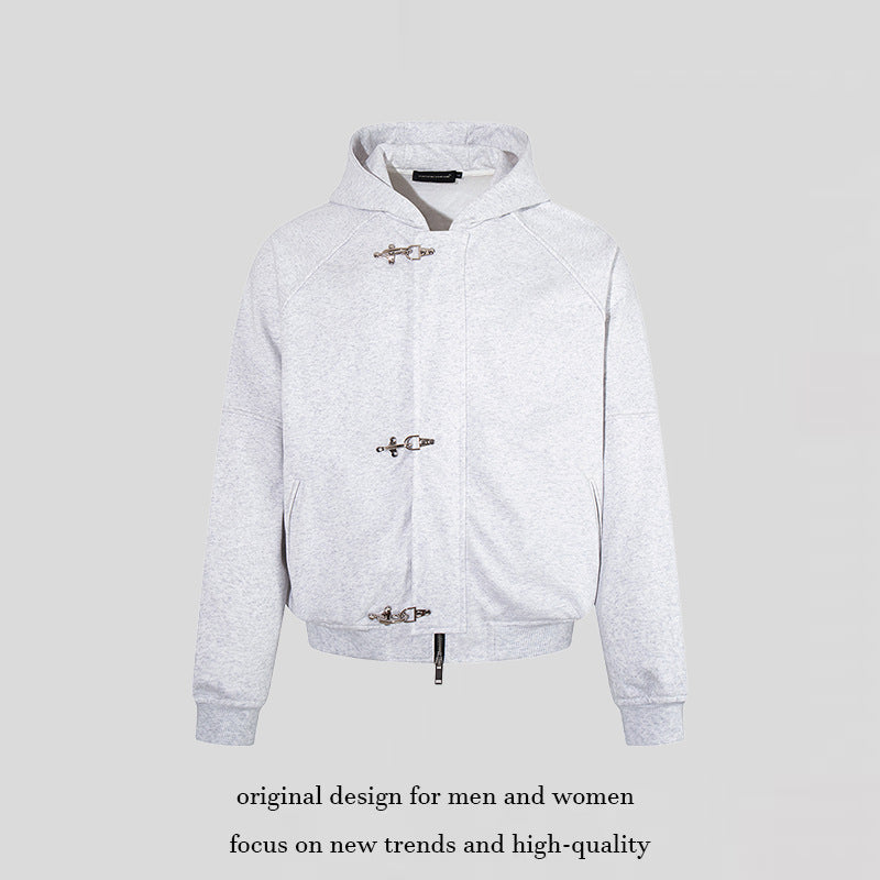 Damen Kapuzen-Sweatjacke im Bomberstil mit Karabiner-Schnallenverschluss Shop Nory