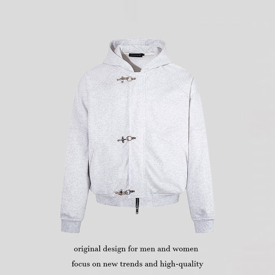 Damen Kapuzen-Sweatjacke im Bomberstil mit Karabiner-Schnallenverschluss Shop Nory