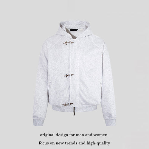 Damen Kapuzen-Sweatjacke im Bomberstil mit Karabiner-Schnallenverschluss Shop Nory