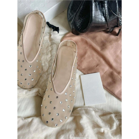 Damen Mesh‑Mules mit Schmucknieten und gepolstertem Komfortfußbett Shop Nory
