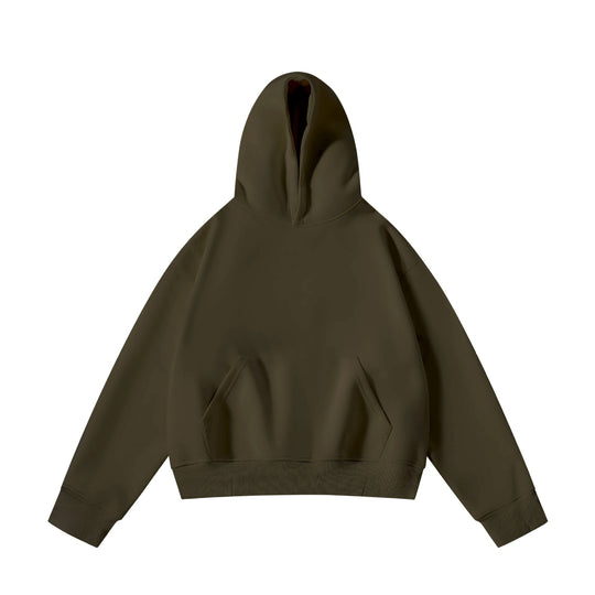 Unisex schwerer Oversize-Kapuzenpullover mit doppellagiger Kapuze Kängurutasche und breitem Rippbund Shop Nory