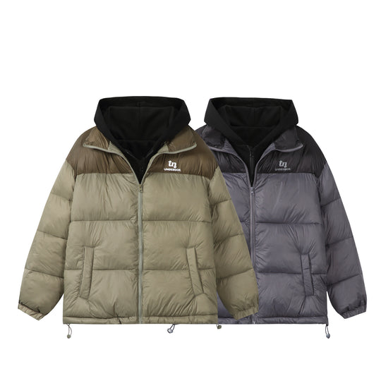 Unisex Kurz geschnittene High‑Loft Pufferjacke mit innenliegender Kapuze und Tunnelzugsaum Shop Nory