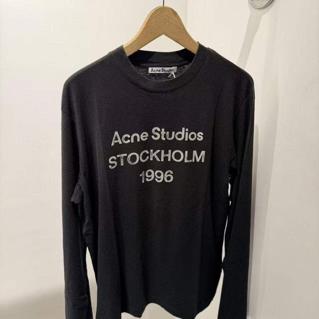 Herren Langarm-Shirt mit Logo‑Print und Rundhalsausschnitt Shop Nory