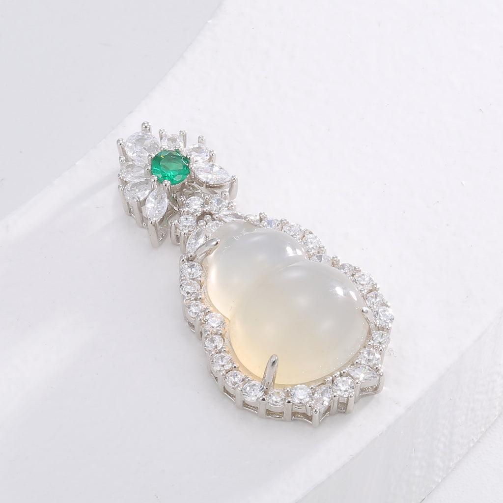 Damen glamouröse Halskette mit tropfenförmigem Anhänger und funkelnden Zirkonia Shop Nory