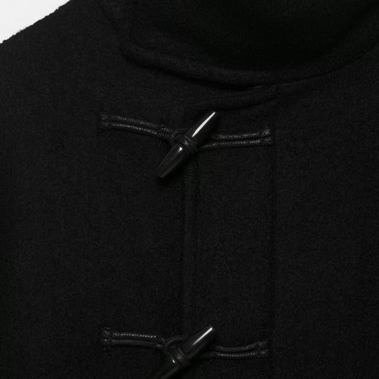 Damen Kurze Duffle-Capejacke mit Stehkragen, Knebelverschlüssen und Taillengürtel Shop Nory