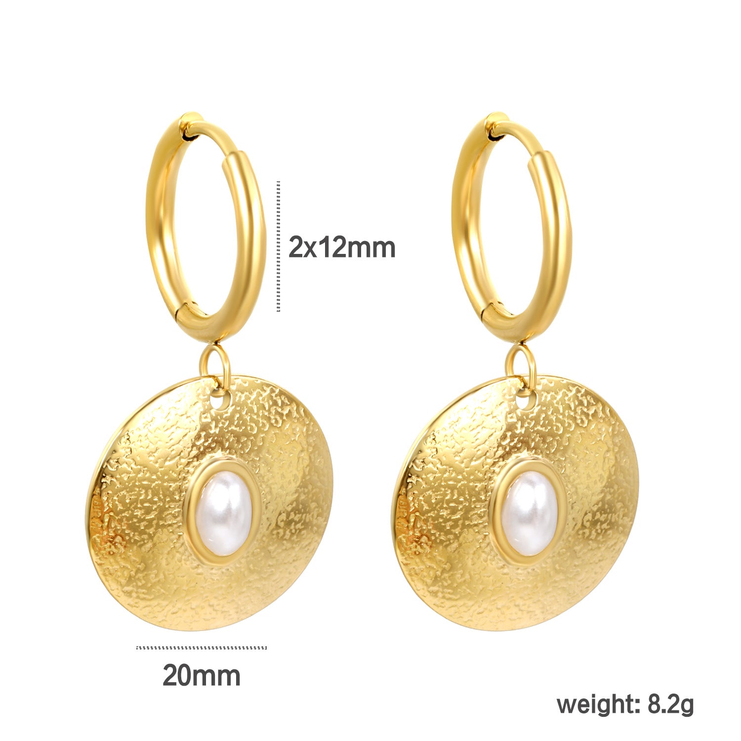 Damen Schmuckohrringe mit schimmernden Perlen und elegantem goldplattiertem Design Shop Nory