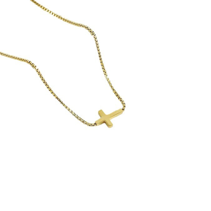 Damen Halskette mit minimalistisches Kreuz-Anhänger aus hochwertigem Edelstahl Shop Nory