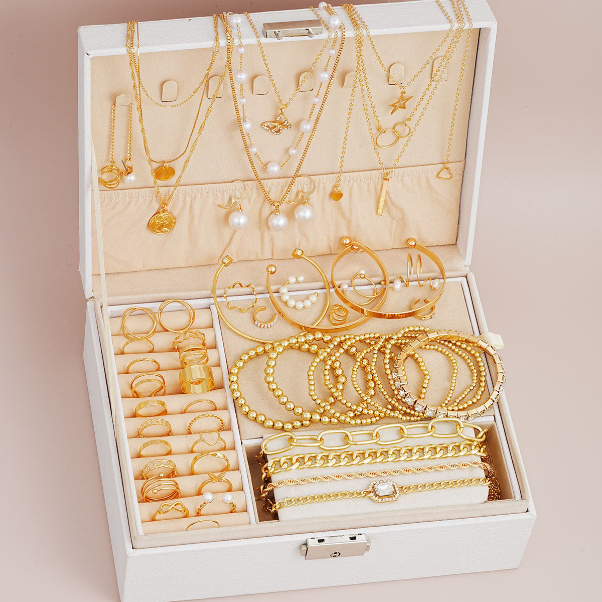 Damen Schmuck-Organizer-Set mit variierenden Designs und eleganten Fächern Shop Nory