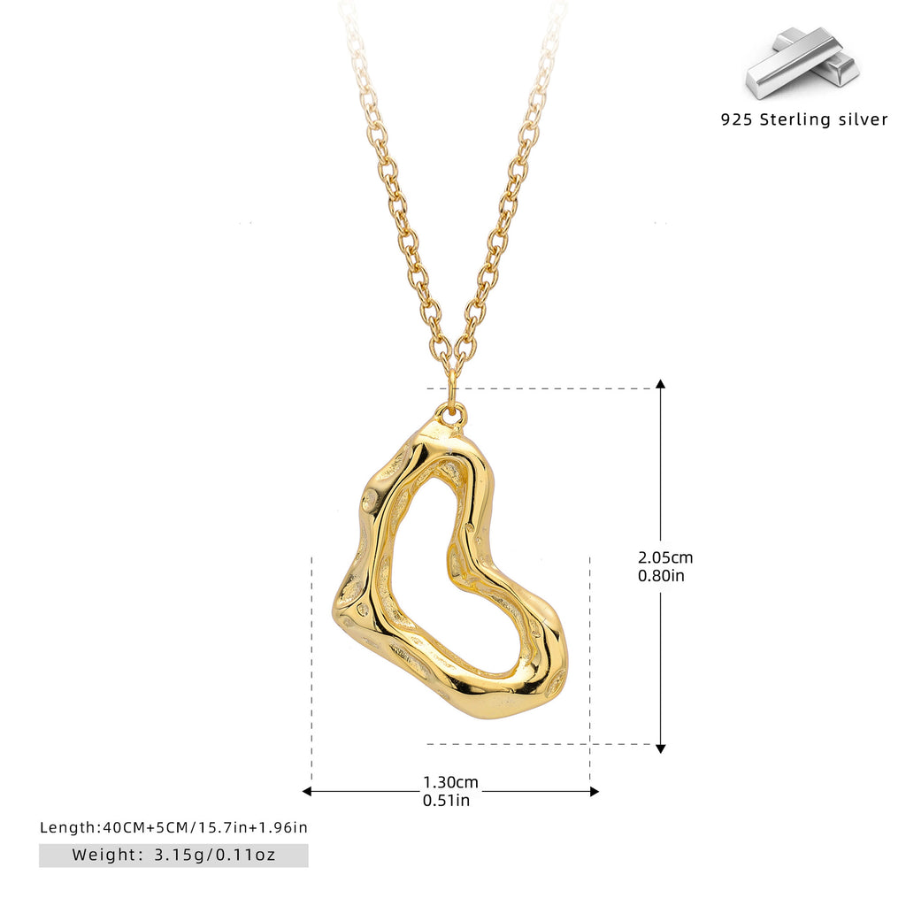 Damen Halskette mit einzigartigem Wellenanhänger aus 925 Sterling Silber Shop Nory