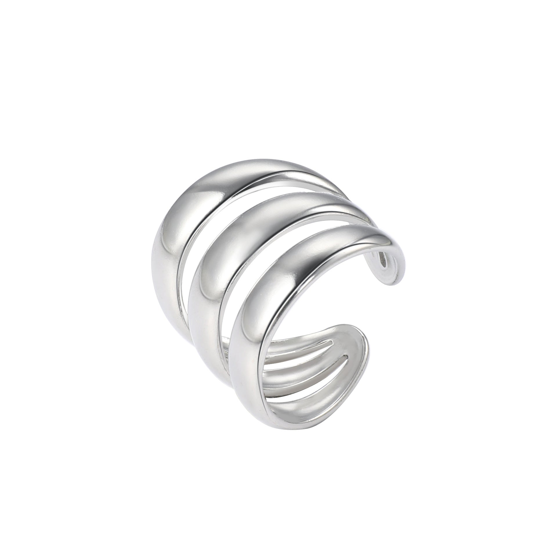 Damen Offener Ring mit elegantem Wellenmuster Shop Nory