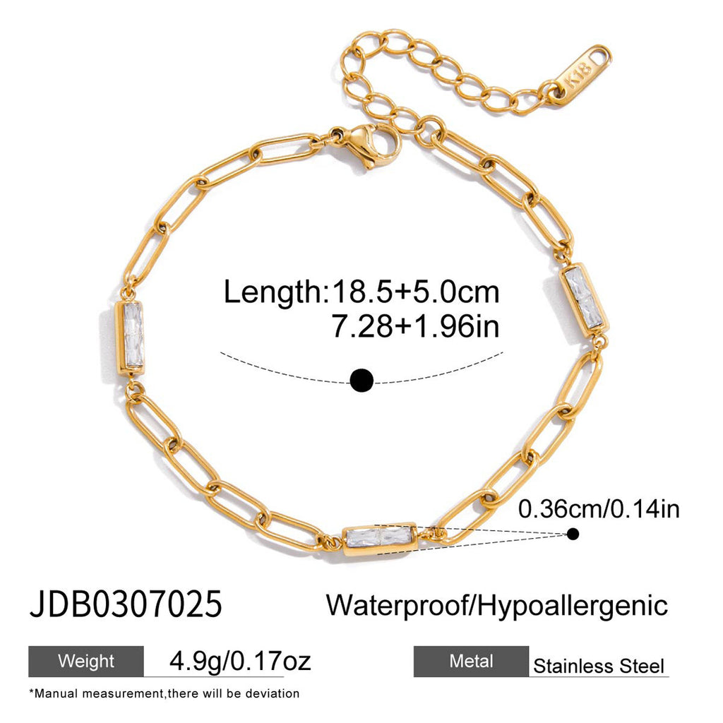 Damen Armband aus hypoallergenem Edelstahl mit edlen Kristallakzenten Shop Nory