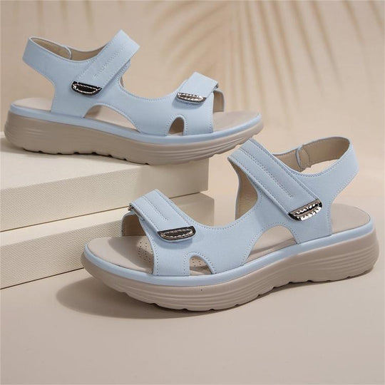 Damen Komfort-Sandalen mit dicker Liftsohle und verstellbaren Klettriemen Shop Nory