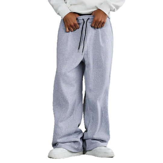 Herren nan weite Relax-Fleecehose mit tiefem Schritt, elastischem Kordelbund und lässigen Seitentaschen Shop Nory