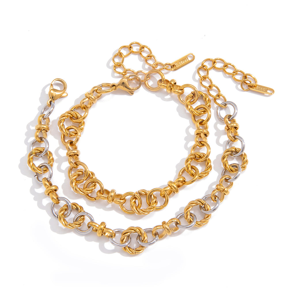 Damen Armband mit modernem Kettenmuster und hypoallergenen Eigenschaften Shop Nory