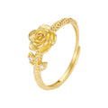Damen Ring mit kunstvollem Rosen-Design und funkelnden Zirkonia Shop Nory