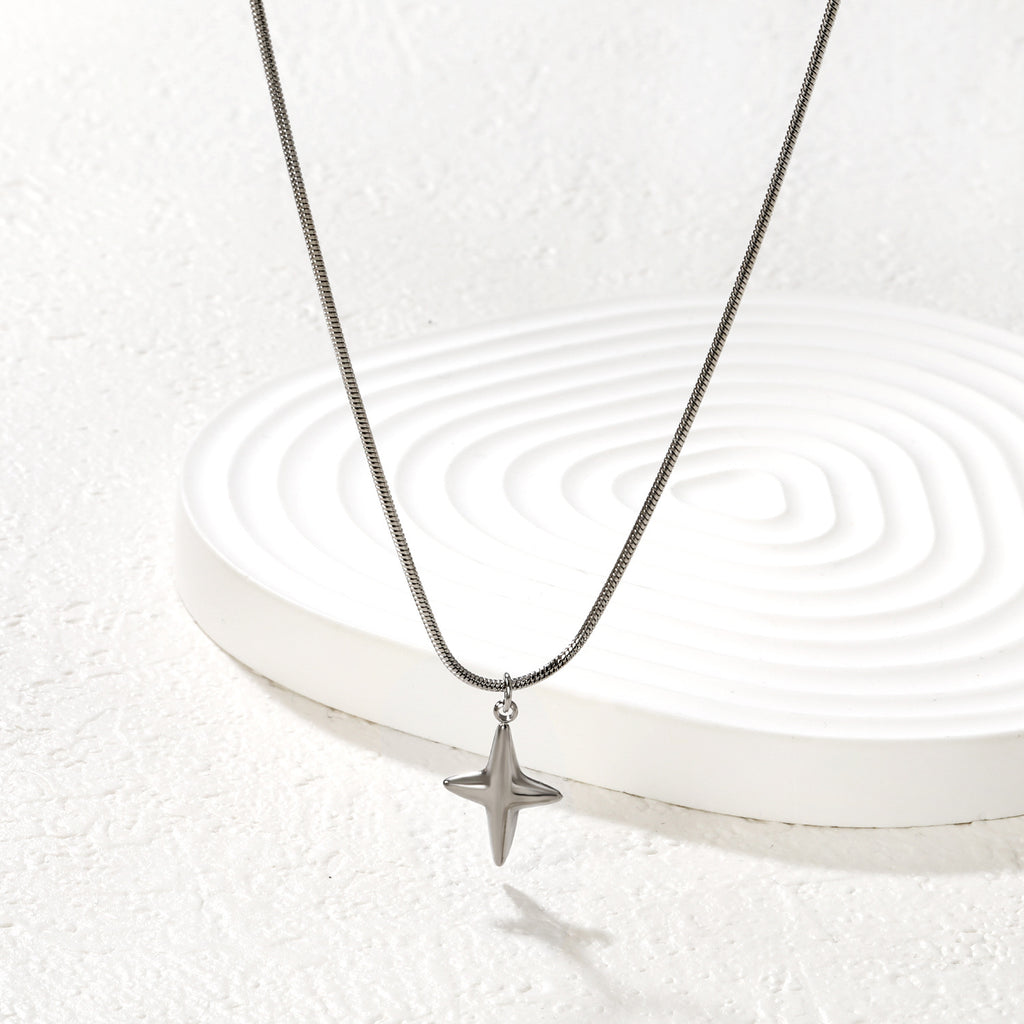 Damen Halskette mit trendigem Kreuzanhänger aus hochwertigem Edelstahl Shop Nory