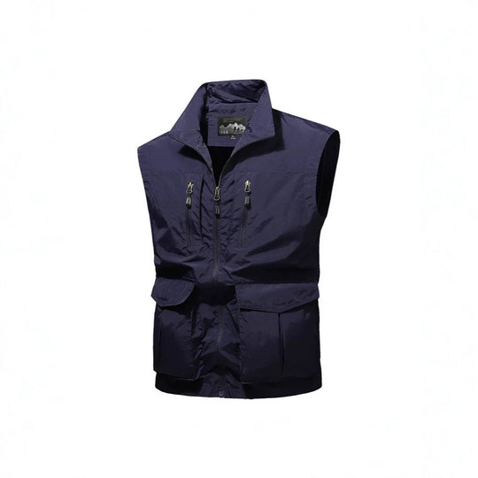 Herren Reise-Performance-Weste mit hohem Kragen, wasserabweisender Microfaser und Mehrfachtaschen Shop Nory